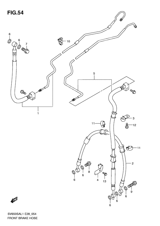 Front brake hose