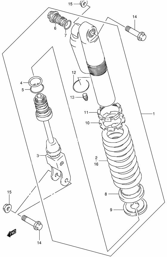 Rear shock absorber              

                  Model k2/k3