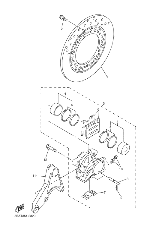Hinterrad-bremssattel