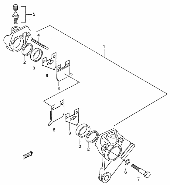 Rear caliper