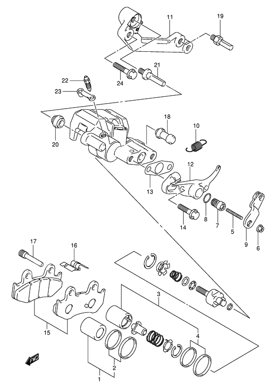 Rear caliper              

                  Model k1/k2