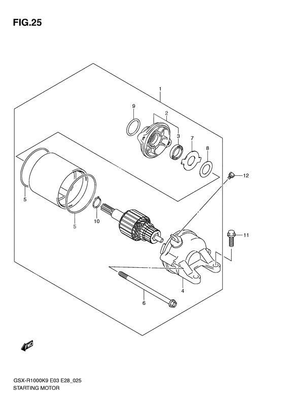 Starting motor