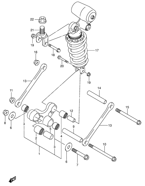 Rear cushion lever