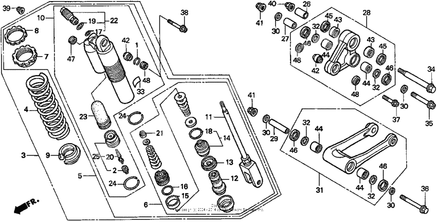 Rear shock absorber