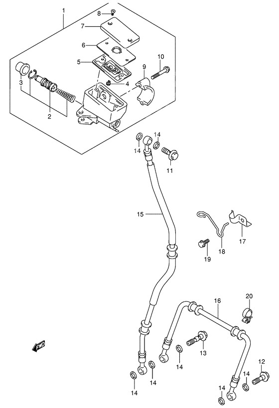 Front brake hose