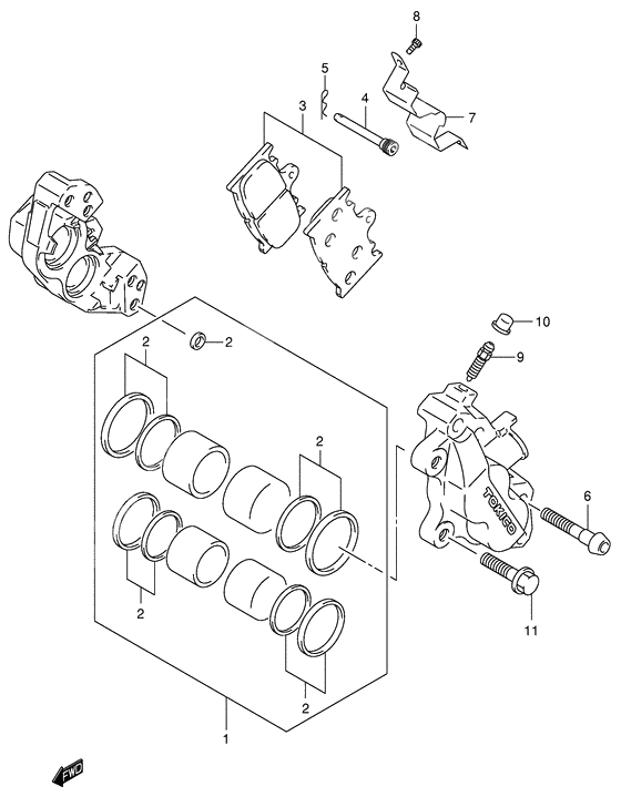 Front calipers