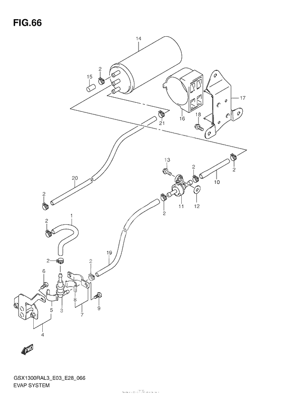 Система вентиляции бензобака (Gsx1300Ral3 E33)