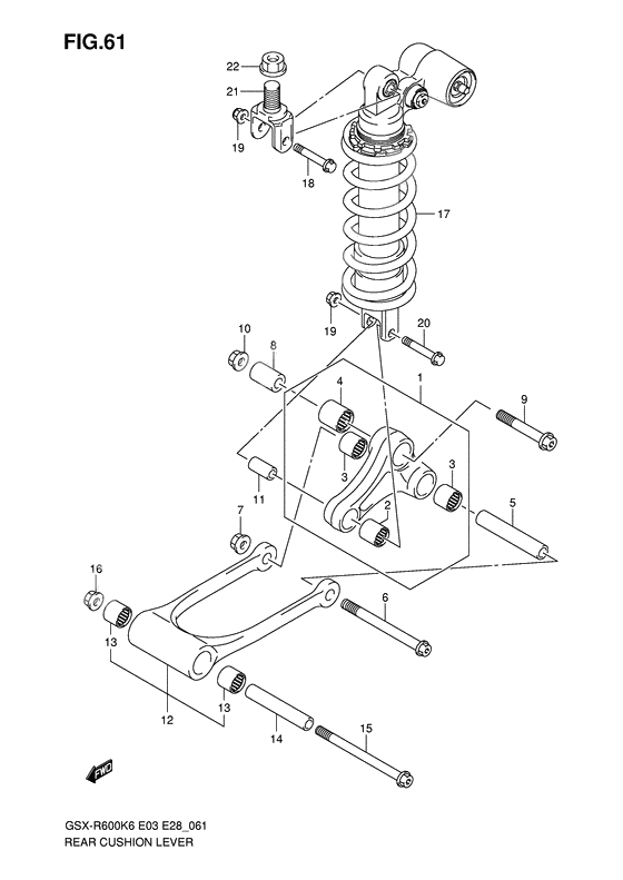 Rear cushion lever