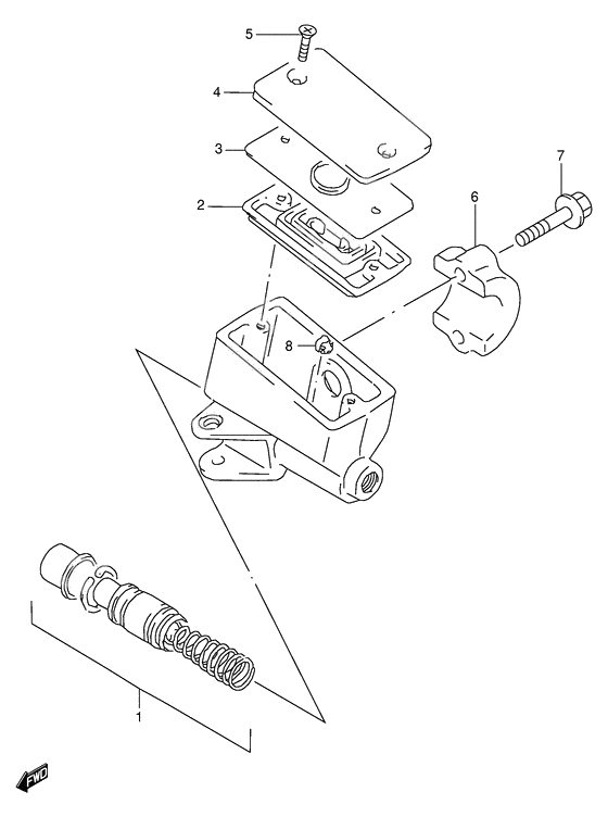 Front master cylinder