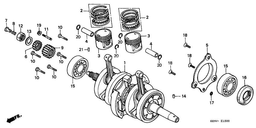 Crankshaft/piston