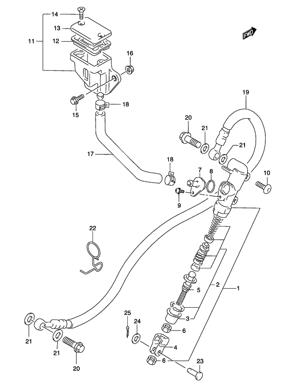 Rear master cylinder              

                  Model k4