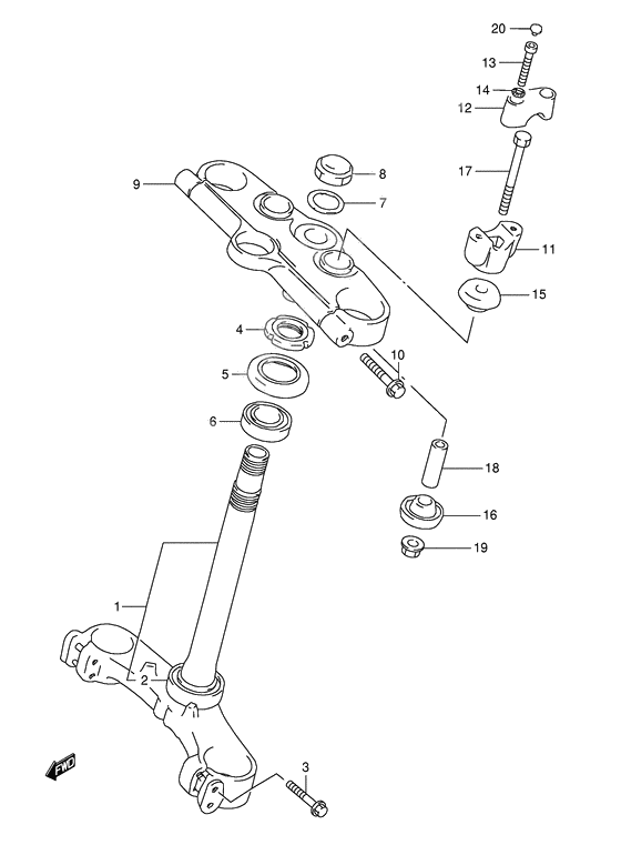 Steering stem              

                  Gsf1200st/sv/sw/sx/sy