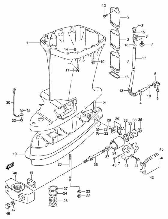 Drive shaft housing