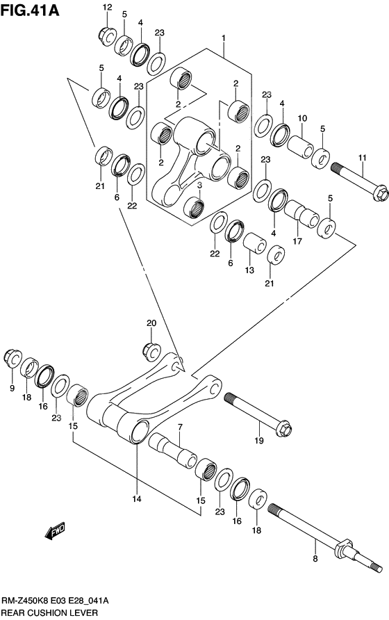 Rear cushion lever              

                  Rm-z450l0/l1