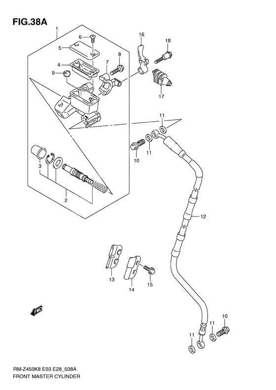 Front master cylinder              

                  Rm-z450l1