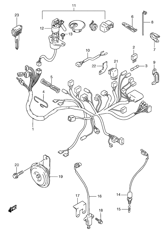 Wiring harness              

                  Gs125sx/sy, gs125sux/suy