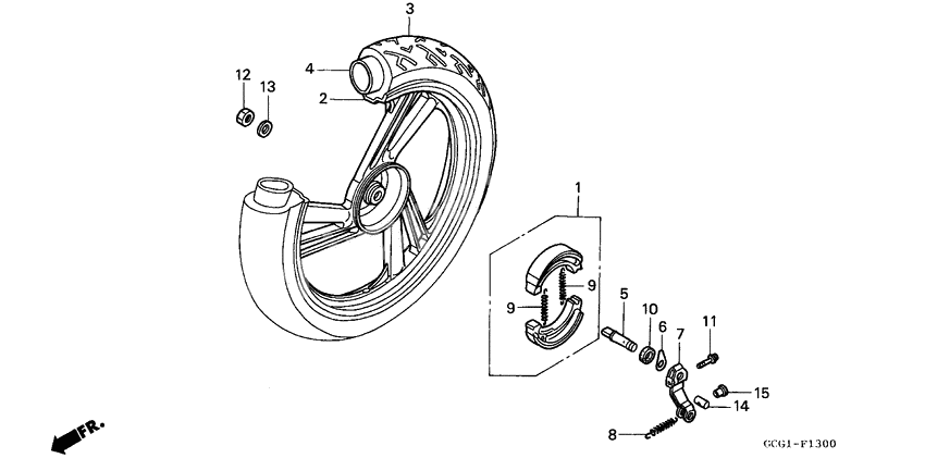Rear wheel complete assy