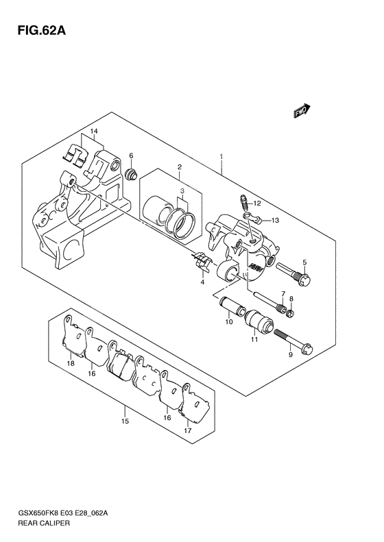 Rear caliper              

                  Gsx650fak9/fal0