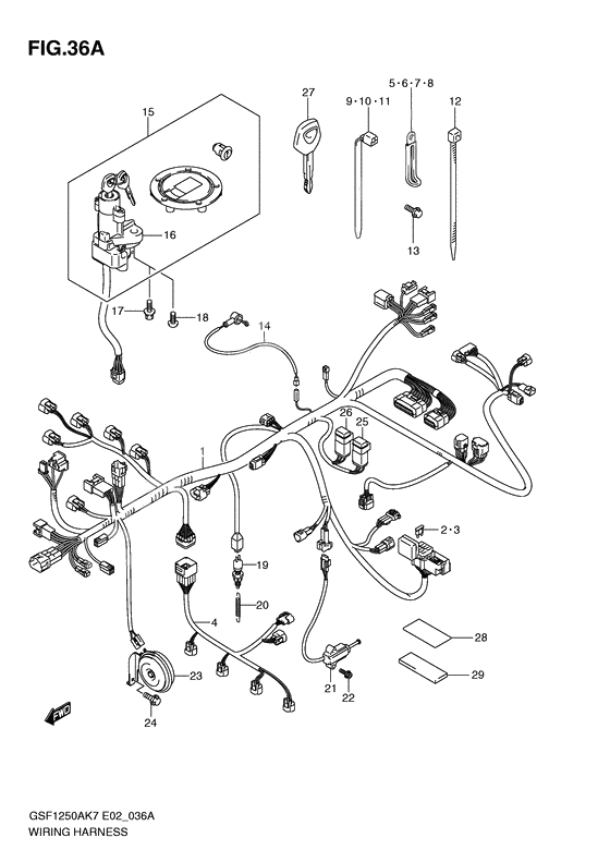 Wiring harness              

                  Gsf1250k7/k8/k9