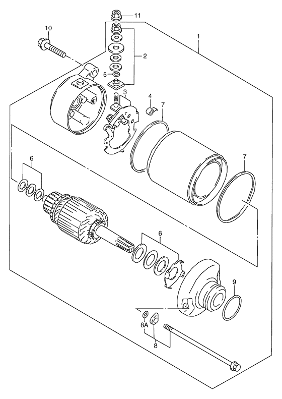 Starting motor