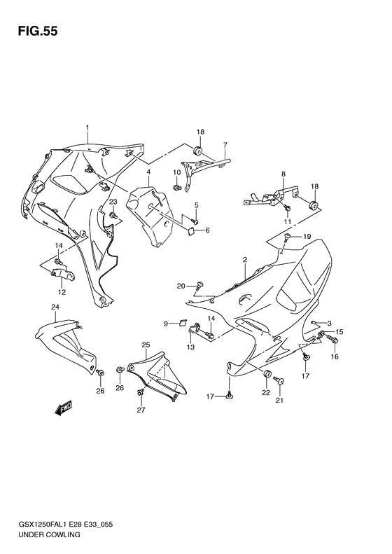 Under cowling              

                  Gsx1250fal1 e28
