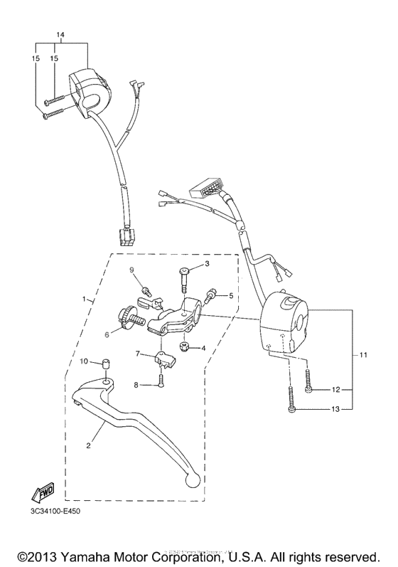 Handle switch lever