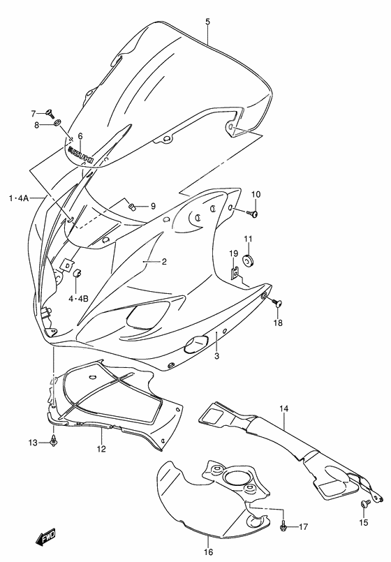 Cowling body              

                  Model k4