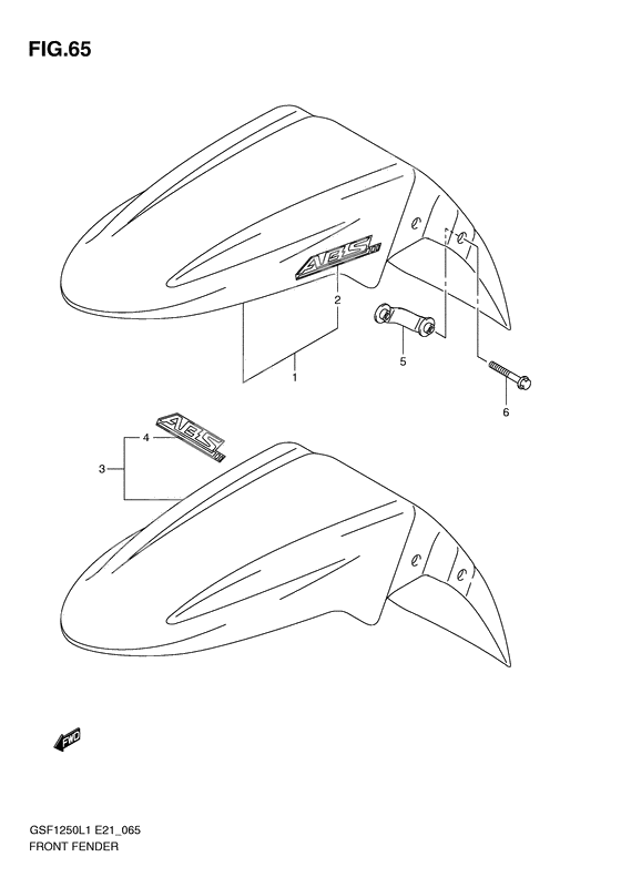 Front fender              

                  Gsf1250al1 e24