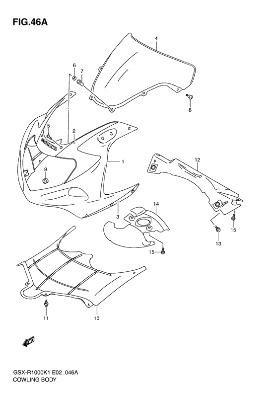 Cowling body              

                  Gsx-r1000k2