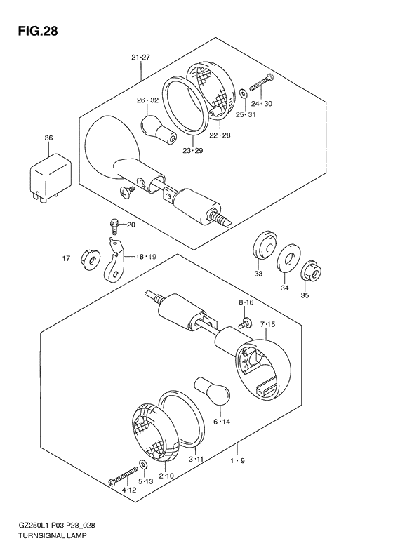 Turnsignal front & rear lamp