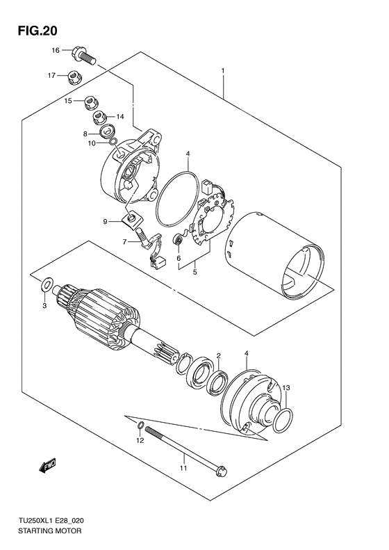 Starting motor