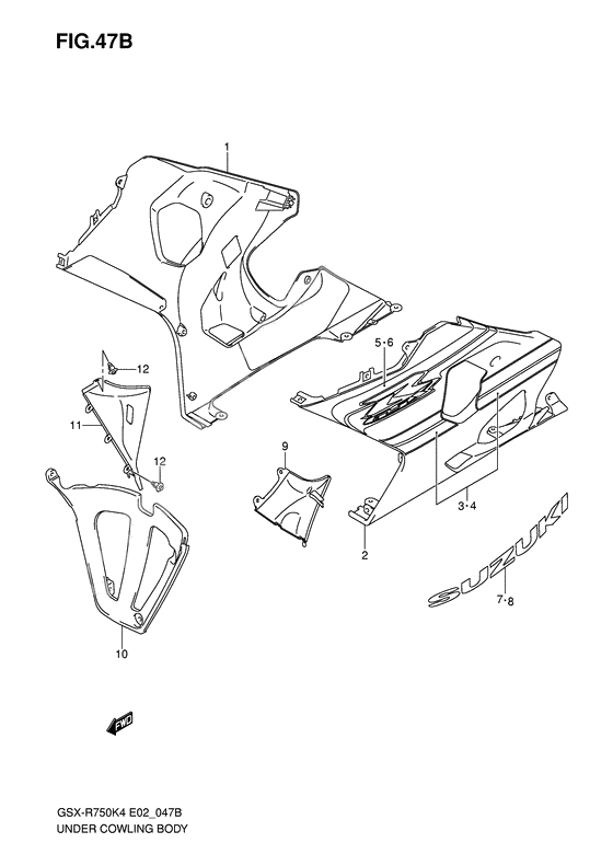 Under cowling              

                  Gsx-r750xk5