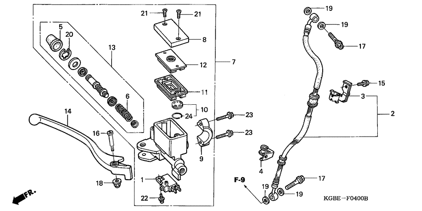 Fr. brake master cylinder