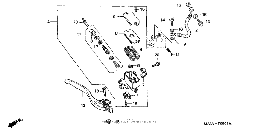 Front brake master cylinder (2)