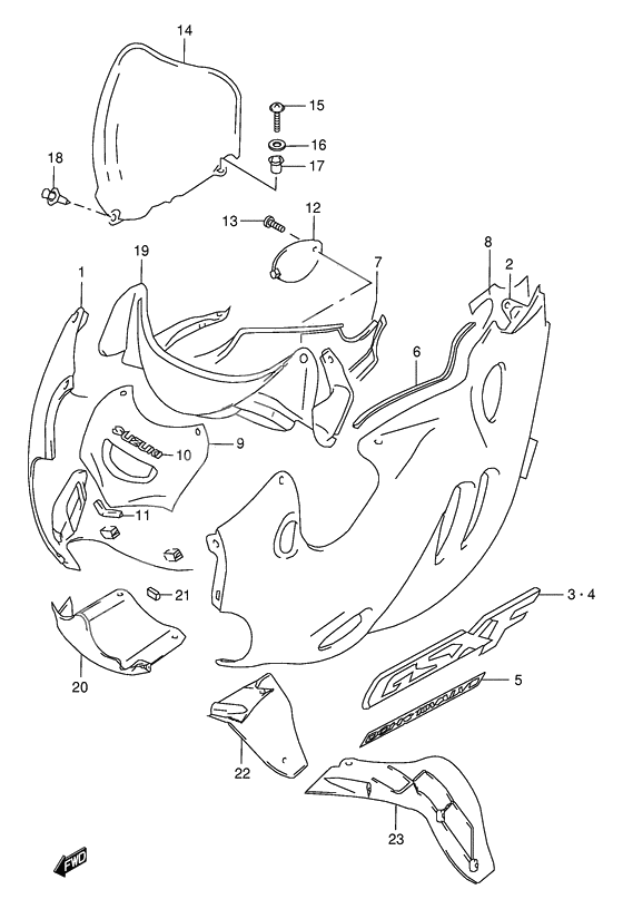 Cowling body              

                  Model w