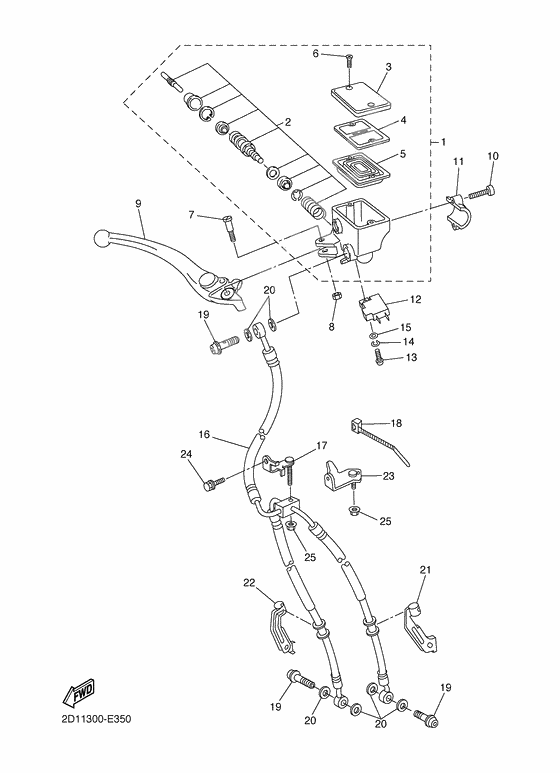 Front master cylinder