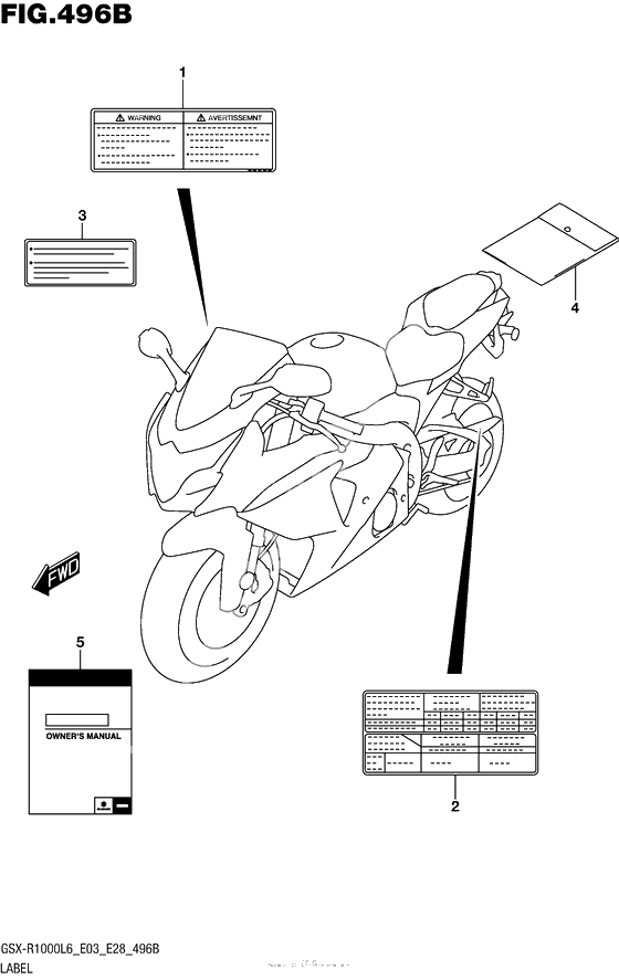 Информационные наклейки (Gsx-R1000L6 E28)