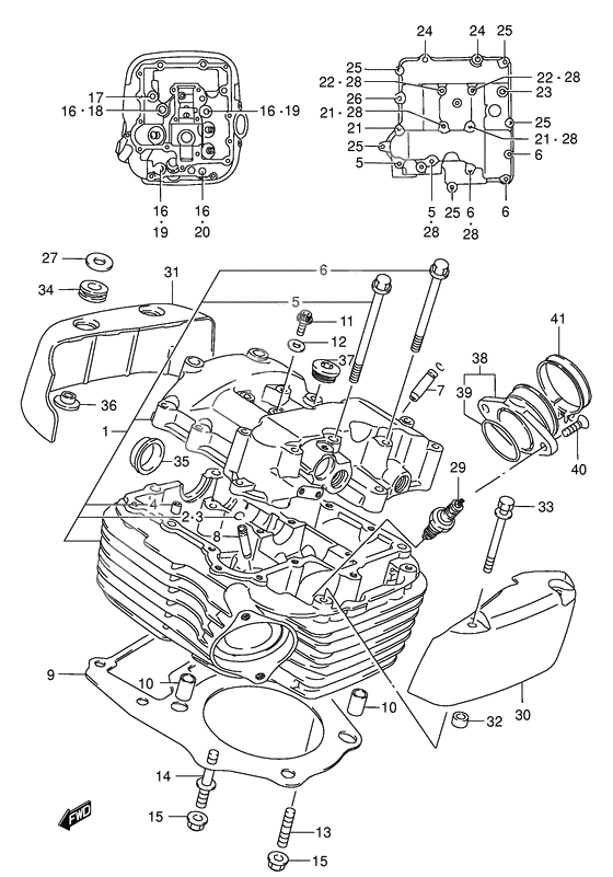 Cylinder head              

                  Rear