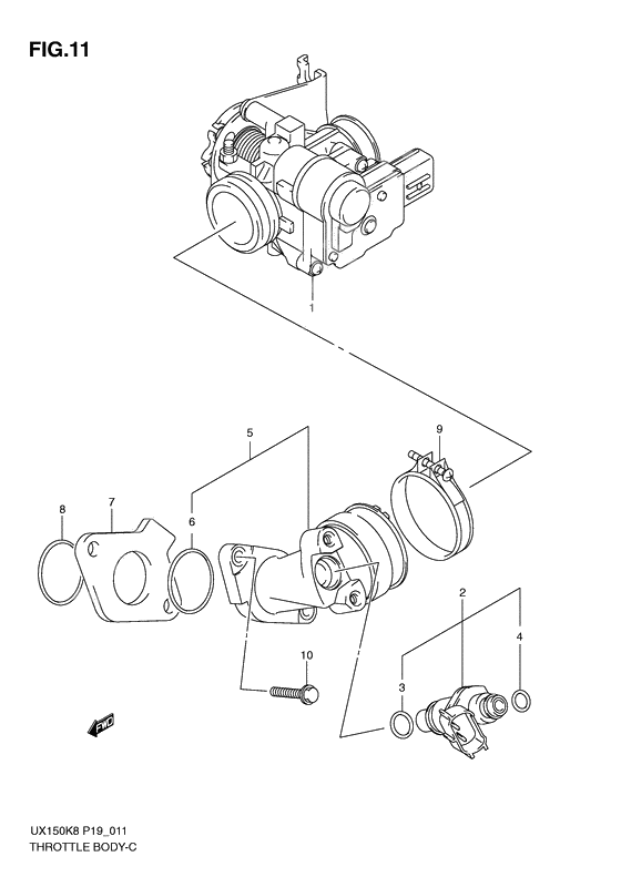 Throttle body              

                  Model k8