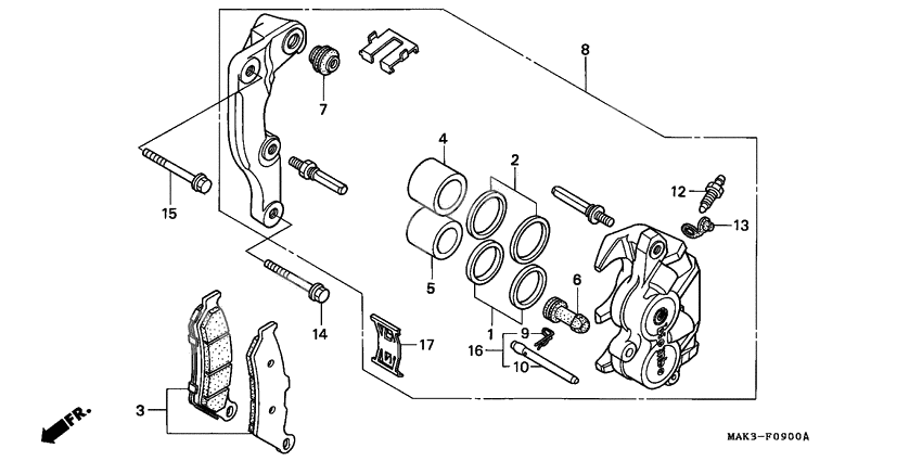 Front brake caliper