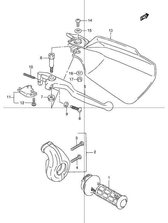 Rh handle lever