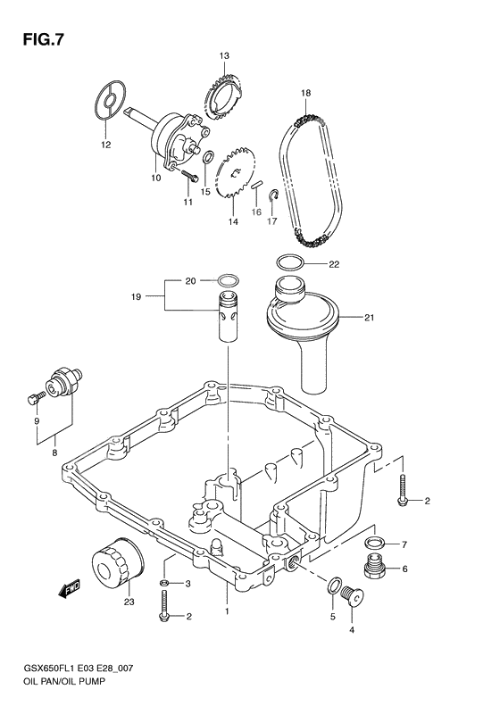 Oil pan - oil pump