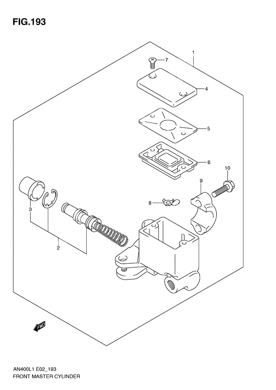 Front master cylinder              

                  An400l1 e2