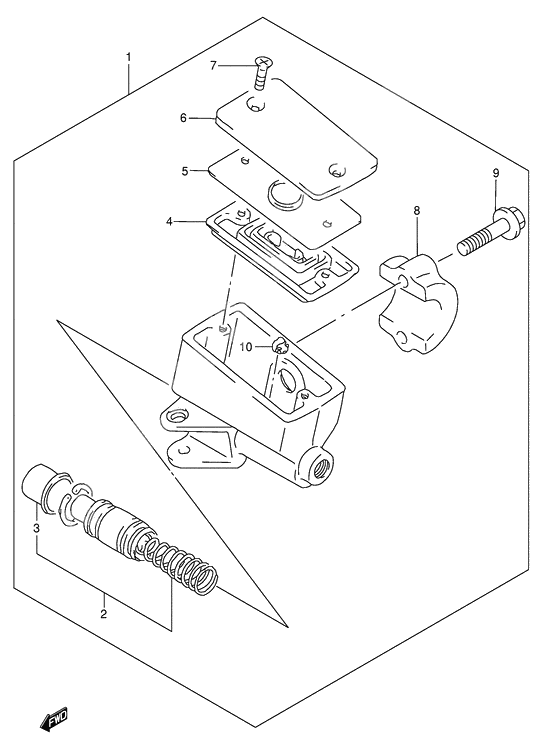 Front master cylinder