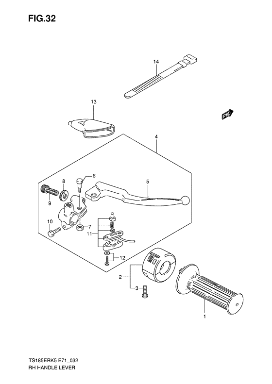 Right handle lever