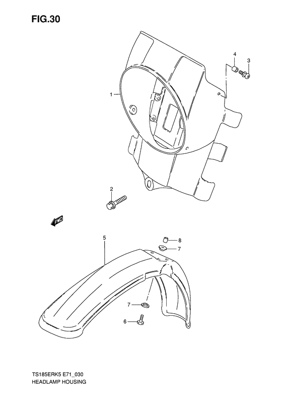 Headlamp housing