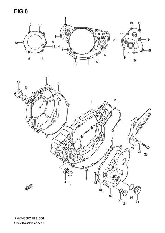 Crankcase cover ass`y (v