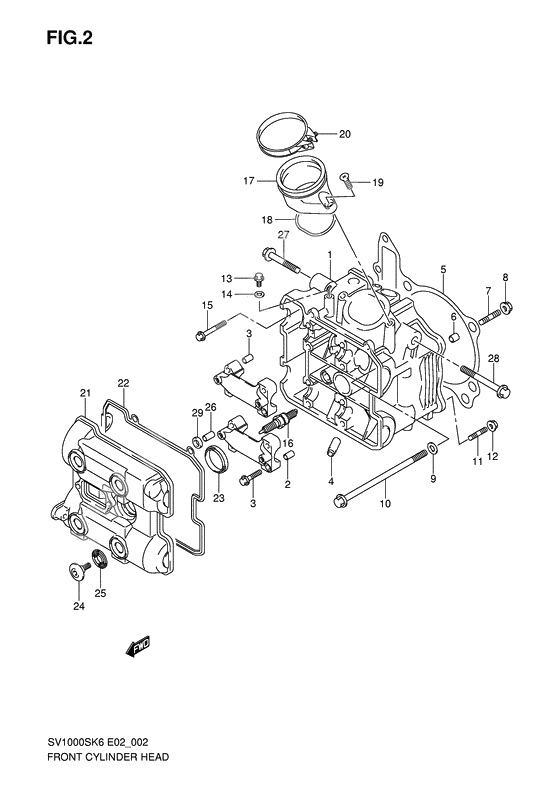 Front cylinder head