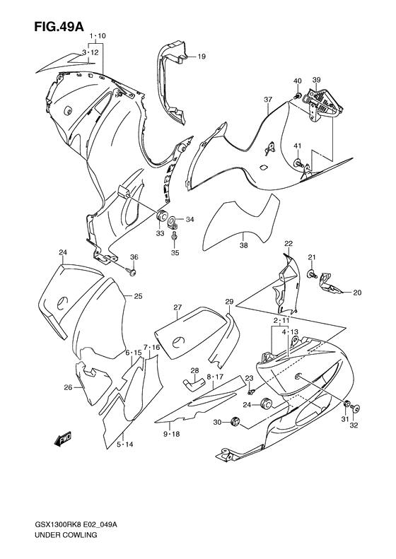 Under cowling              

                  Model k9