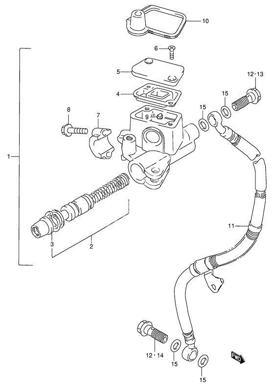 Front master cylinder